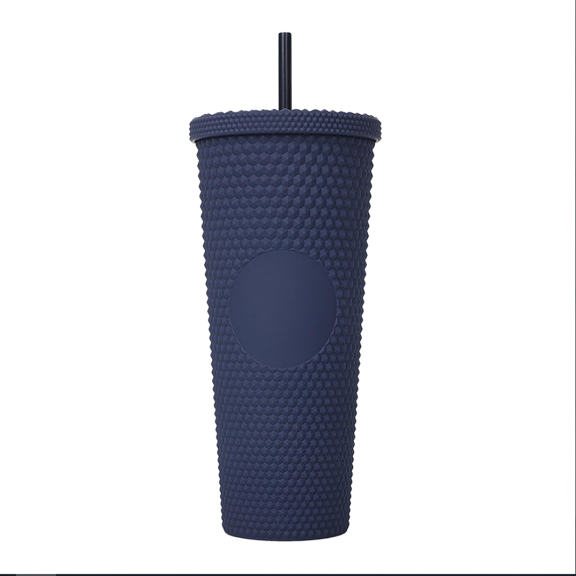 24 oz Studded Tumbler With Straw And Lid Double Walled Mug