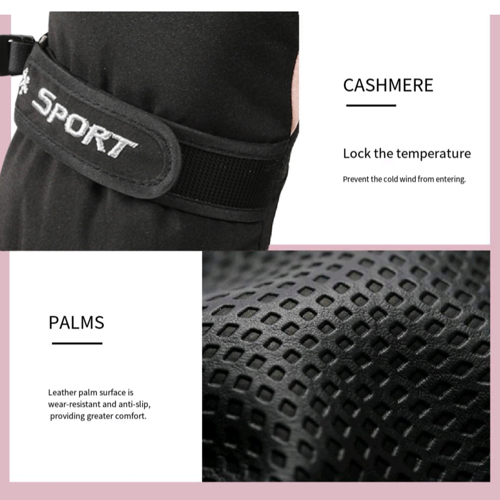 Skiing Gloves Fleece Touchscreen Waterproof Windproof