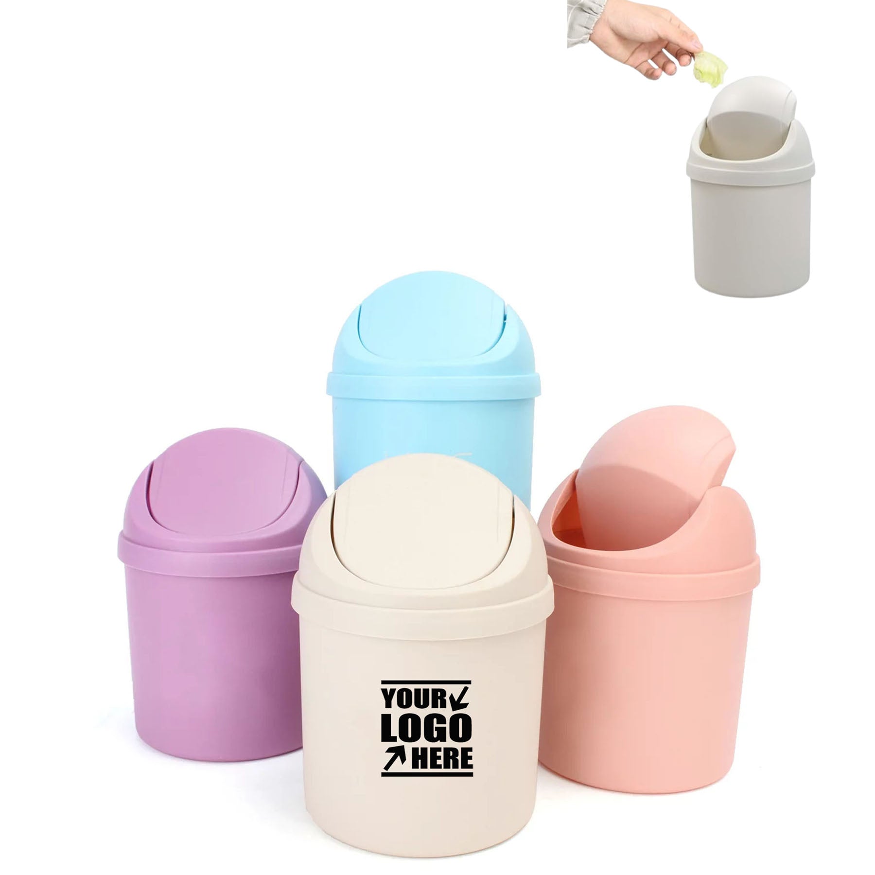 Plastic Desktop Mini Trash Can