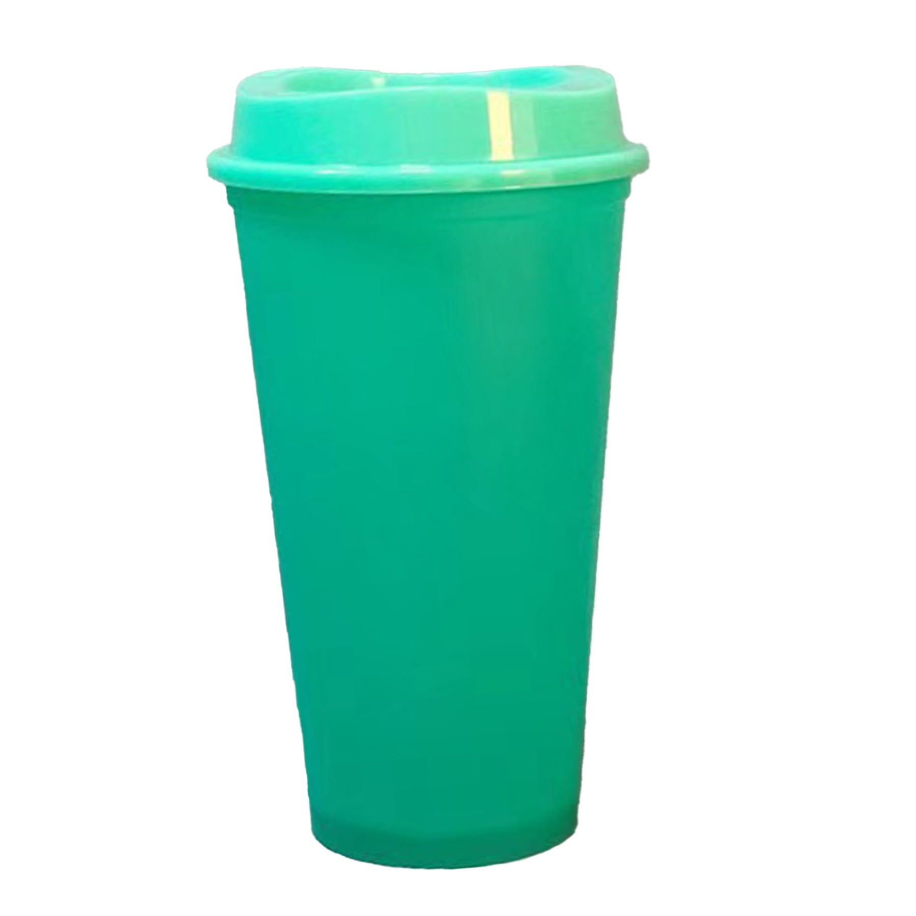 16Oz Cold Color Changing Plastic Coffee Cup With Lid