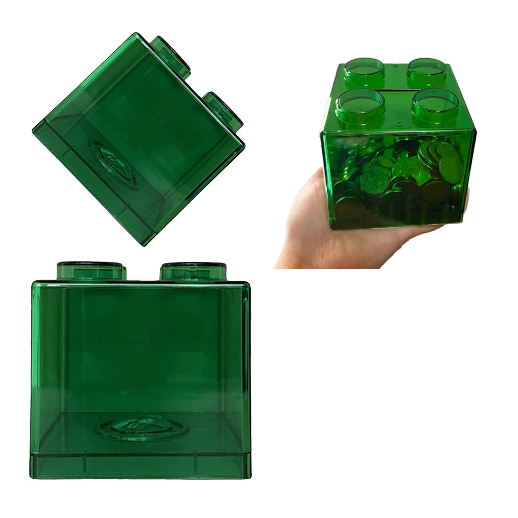 Transparent Plastic Cube Coin Bank