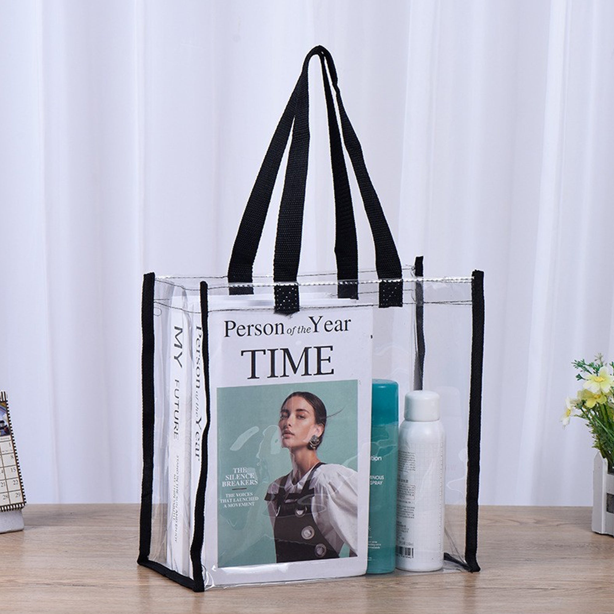 Clear PVC Plastic Tote Bag
