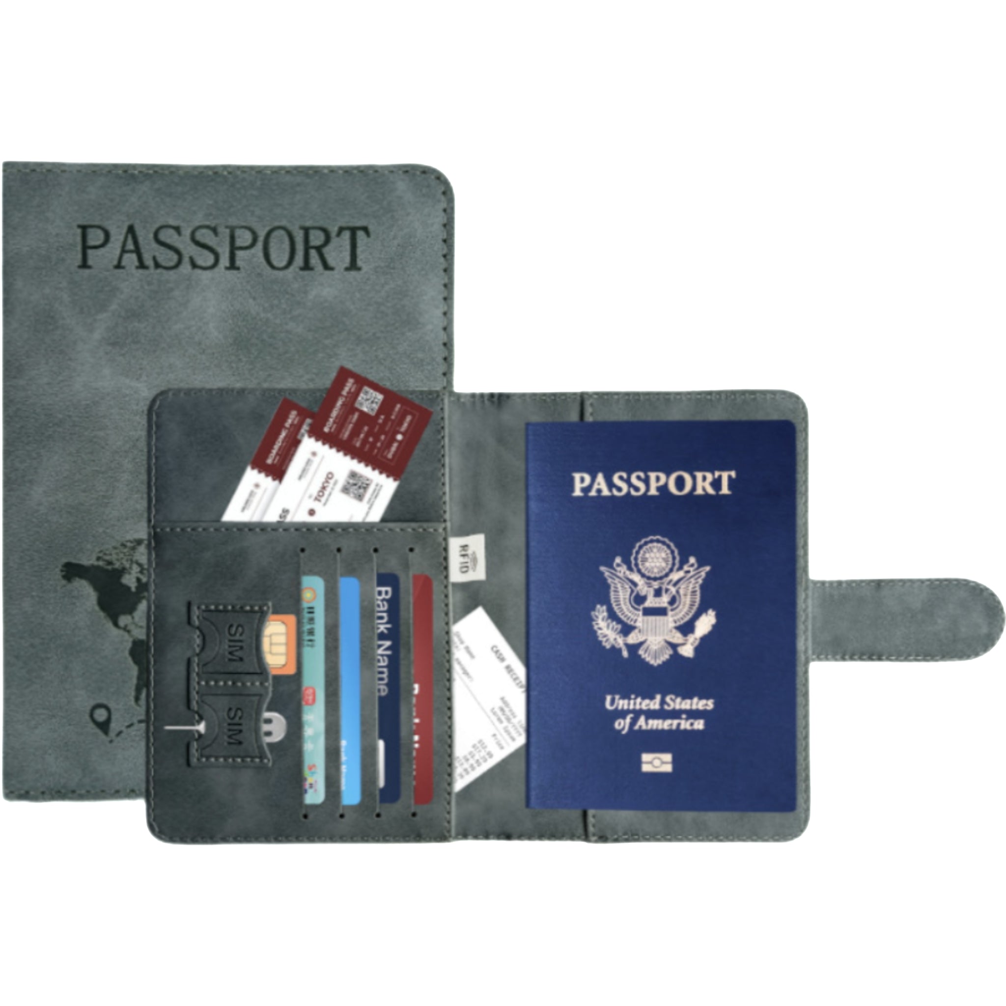 Leather Passport Protecting Cover