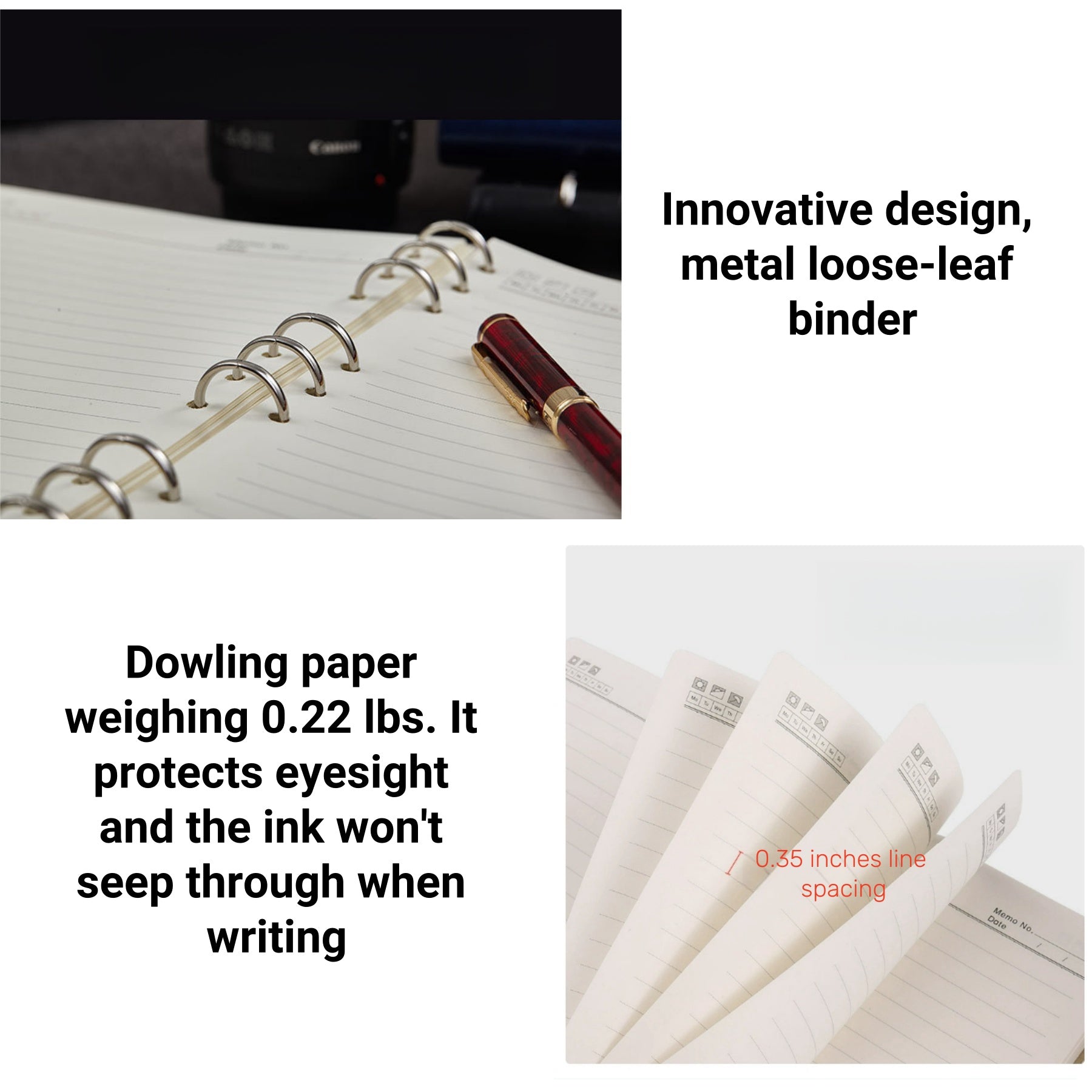 A5 Loose-Leaf Meeting Recording Notebook