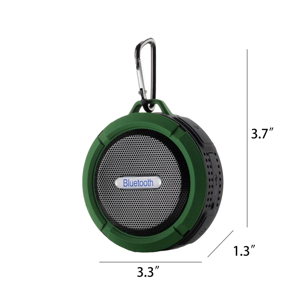 Waterproof Round Mini Bluetooth Speaker With Carabiner