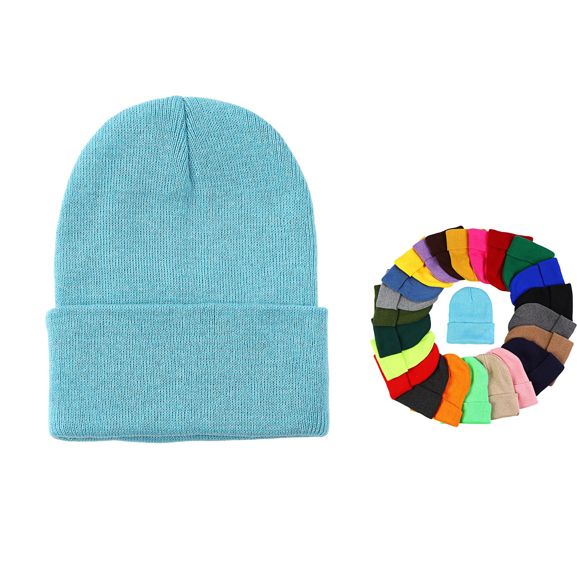 Vintage Solid Color Knit Beanie-Dome Style