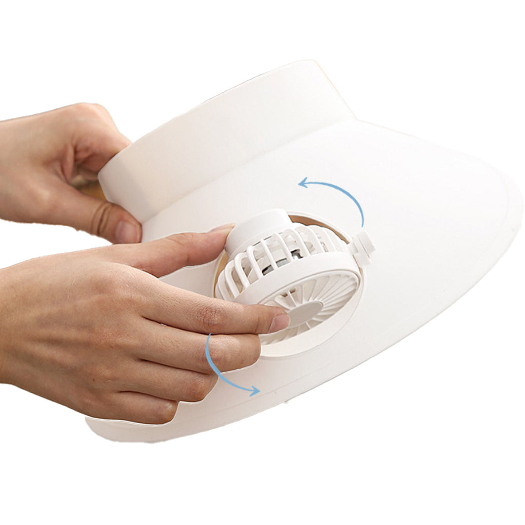 Three-Speed Adjustable Lithium Battery Visor Fan
