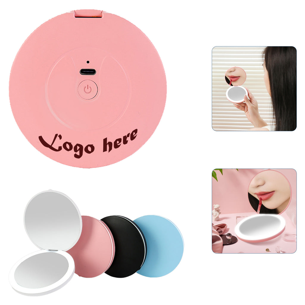 2X Makeup Mirror With Rechargeable Light
