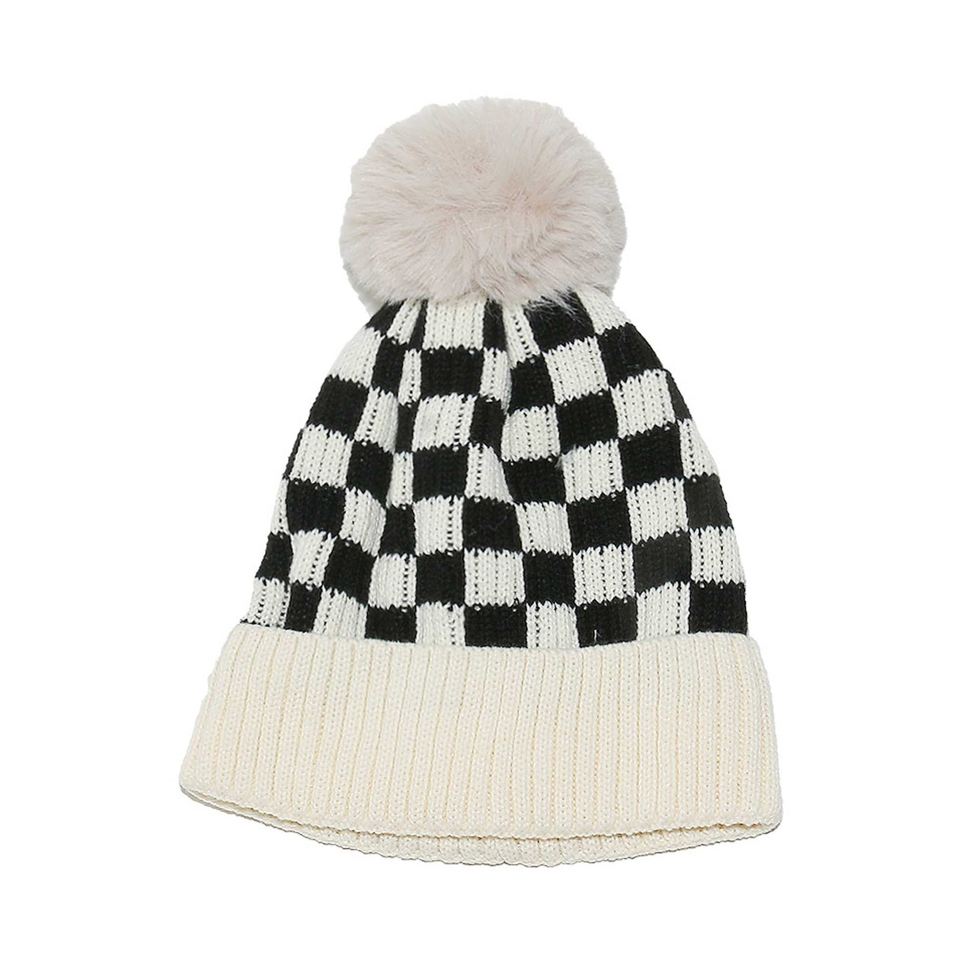 Casual Checkered Woolen Hat