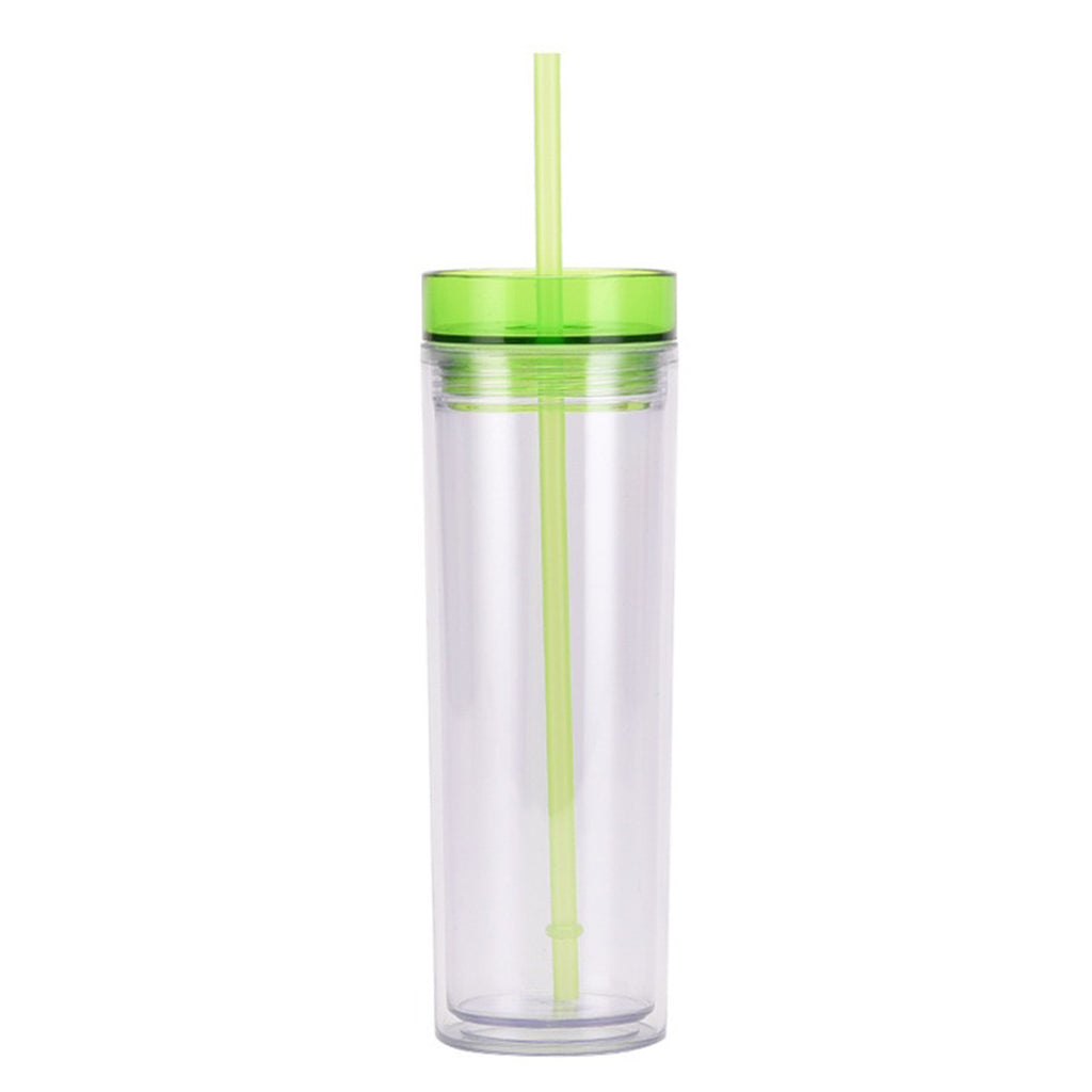 Double Layer Acrylic Transparent Straw Cup