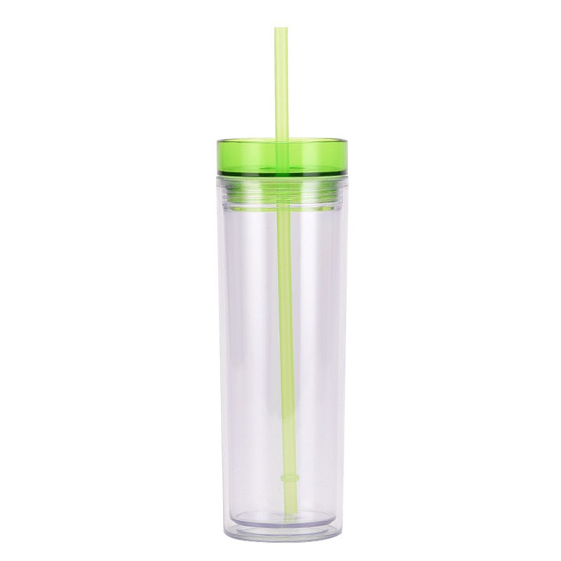 Double Layer Acrylic Transparent Straw Cup