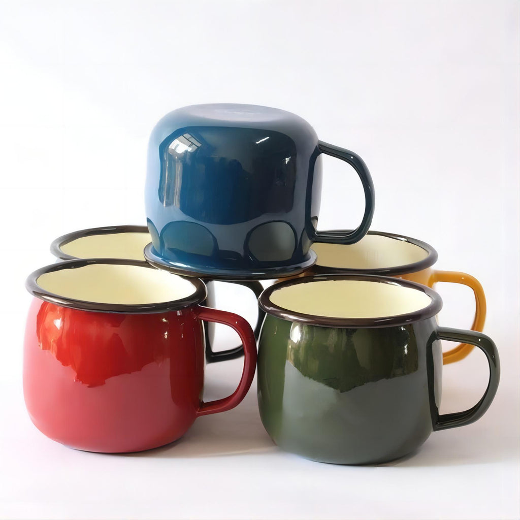 Belly Shape Enamel Coffee Cup