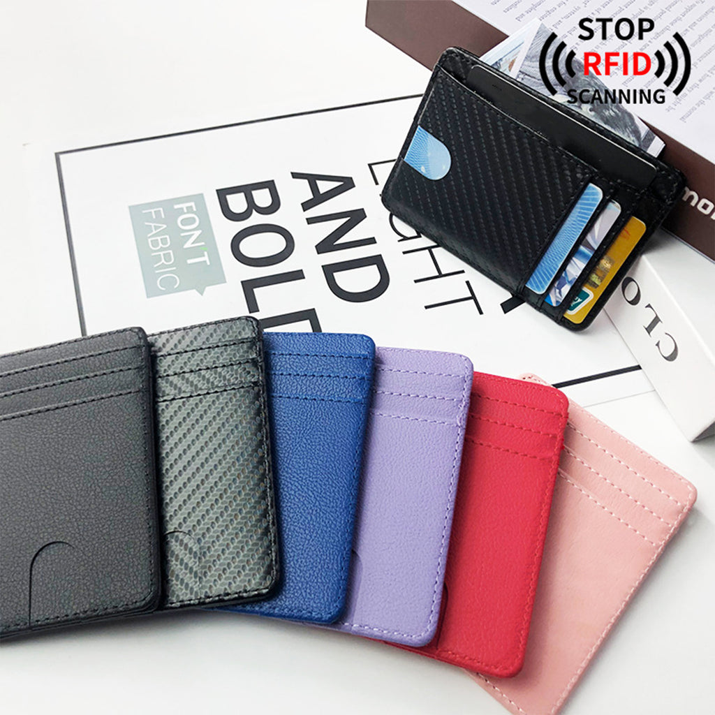 Multi-Card Portable Pu Anti-Magnetic Rfid Card Holder