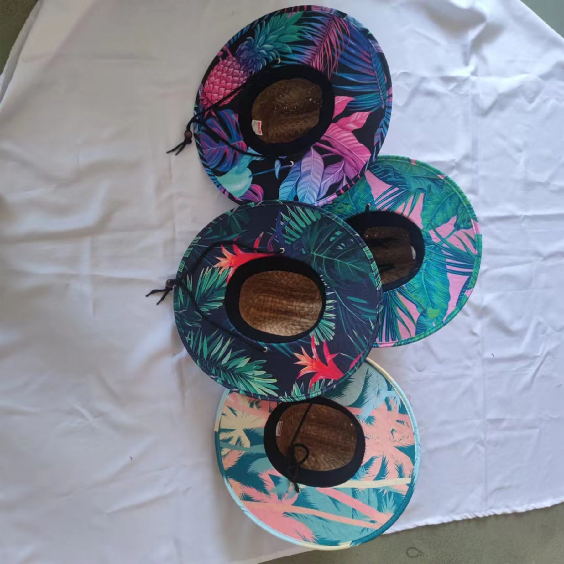 Customizable Bottom Cloth Printing Summer Straw Hat