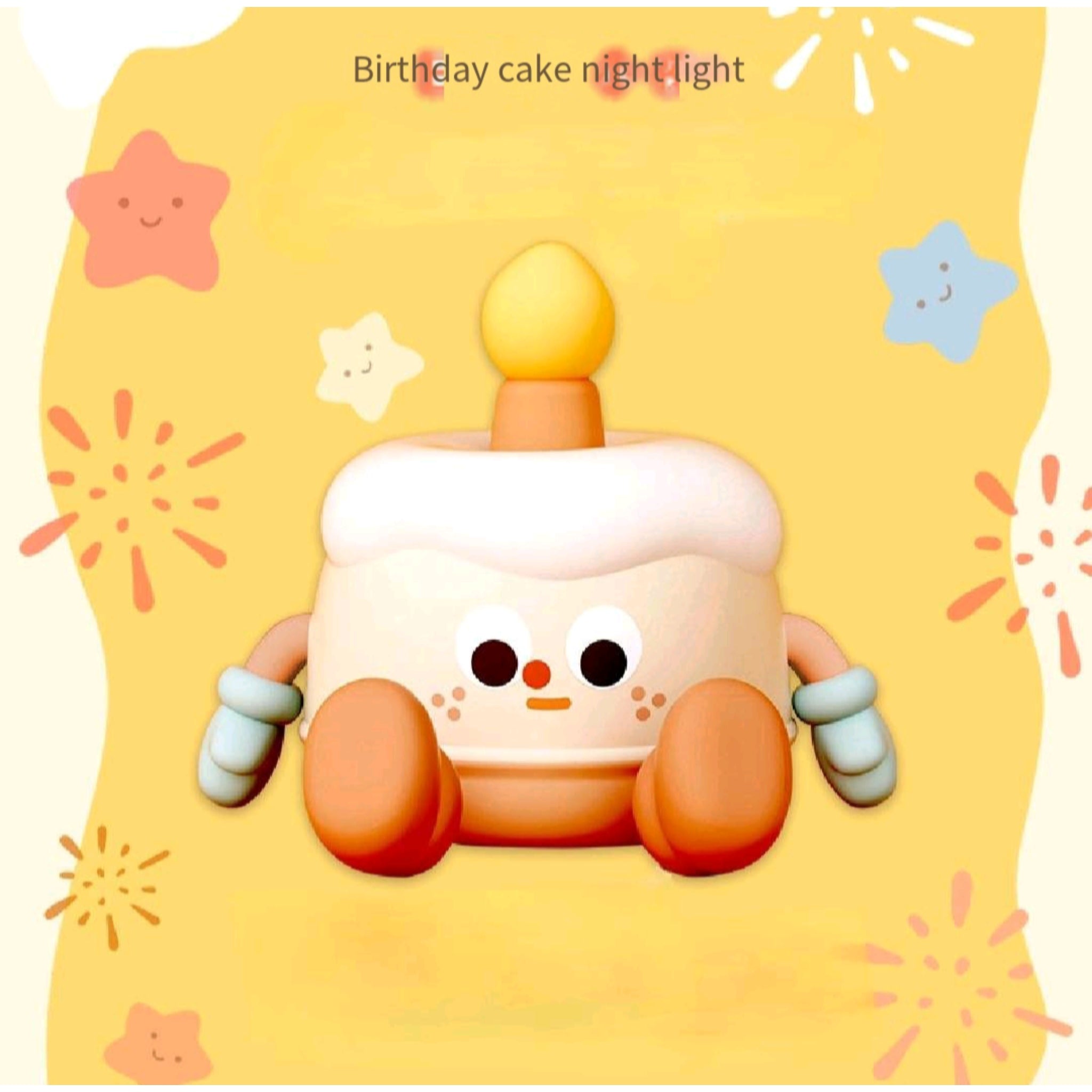 Cake Night Light Touch Sensor LED Gift Kids Cute