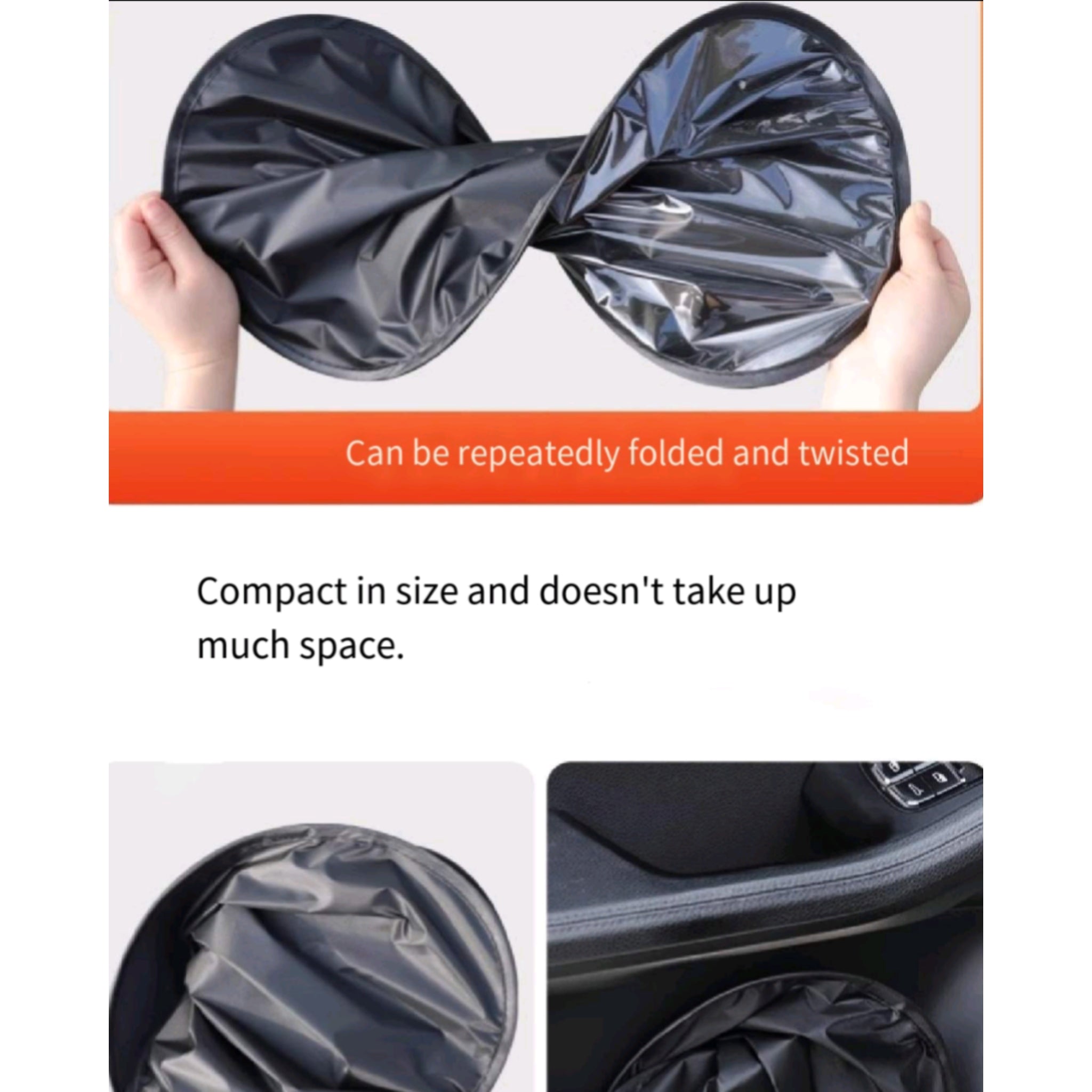 Car Static Cling Sun Shade Arc Clear Mirror Universal