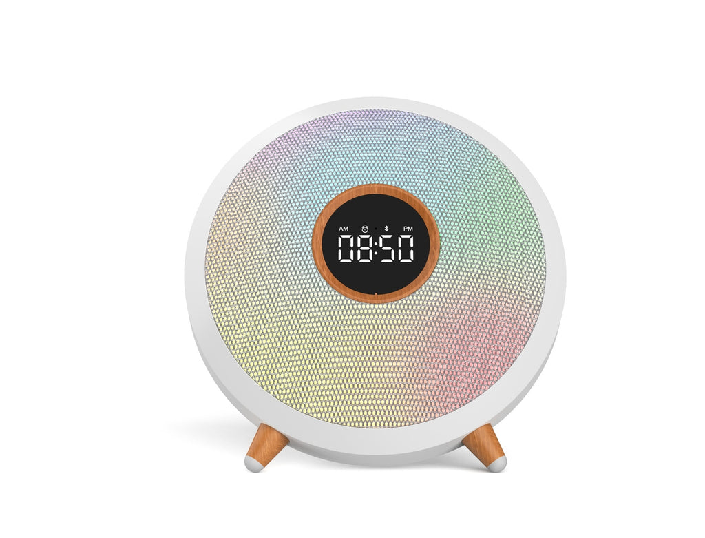 Bedside Bluetooth Clock Speaker With Color Changing Light
