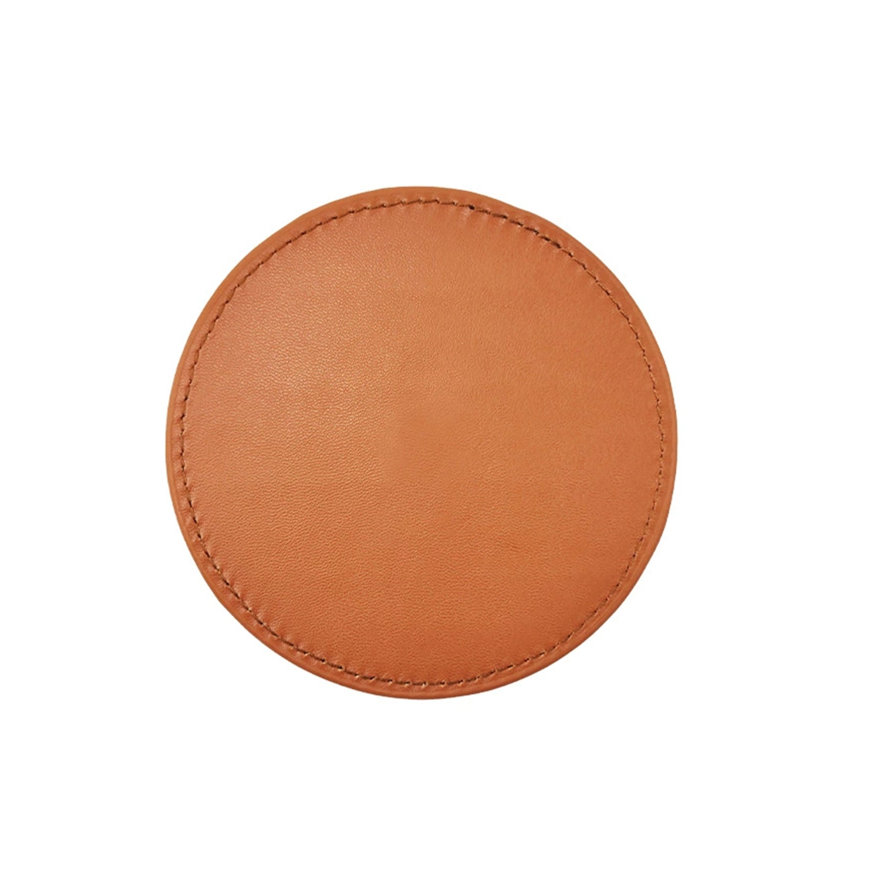 Simple Leather Round Cup Coaster And Heat Insulation Pad
