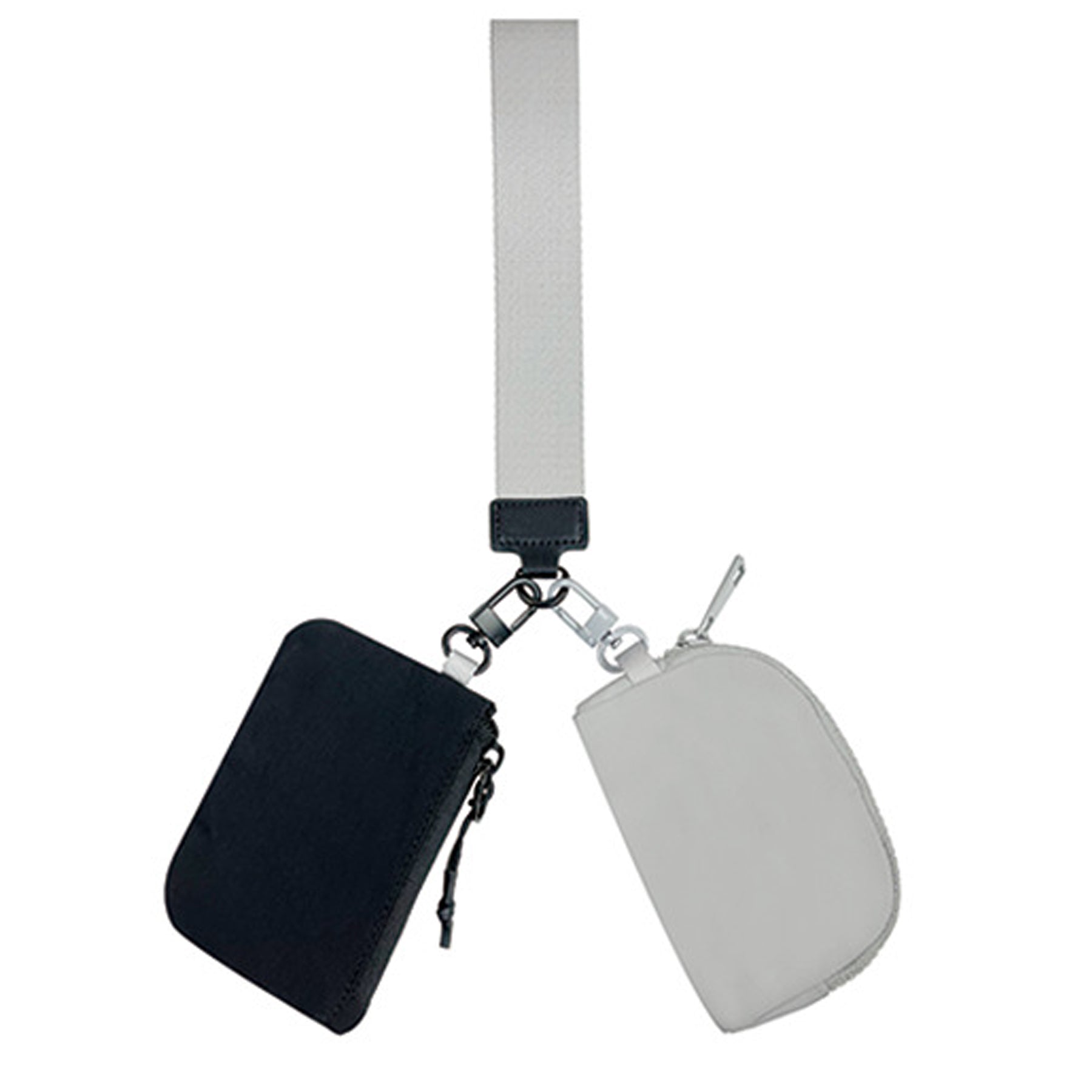 Mini Dual Pouch Wristlet Keychain Wallet