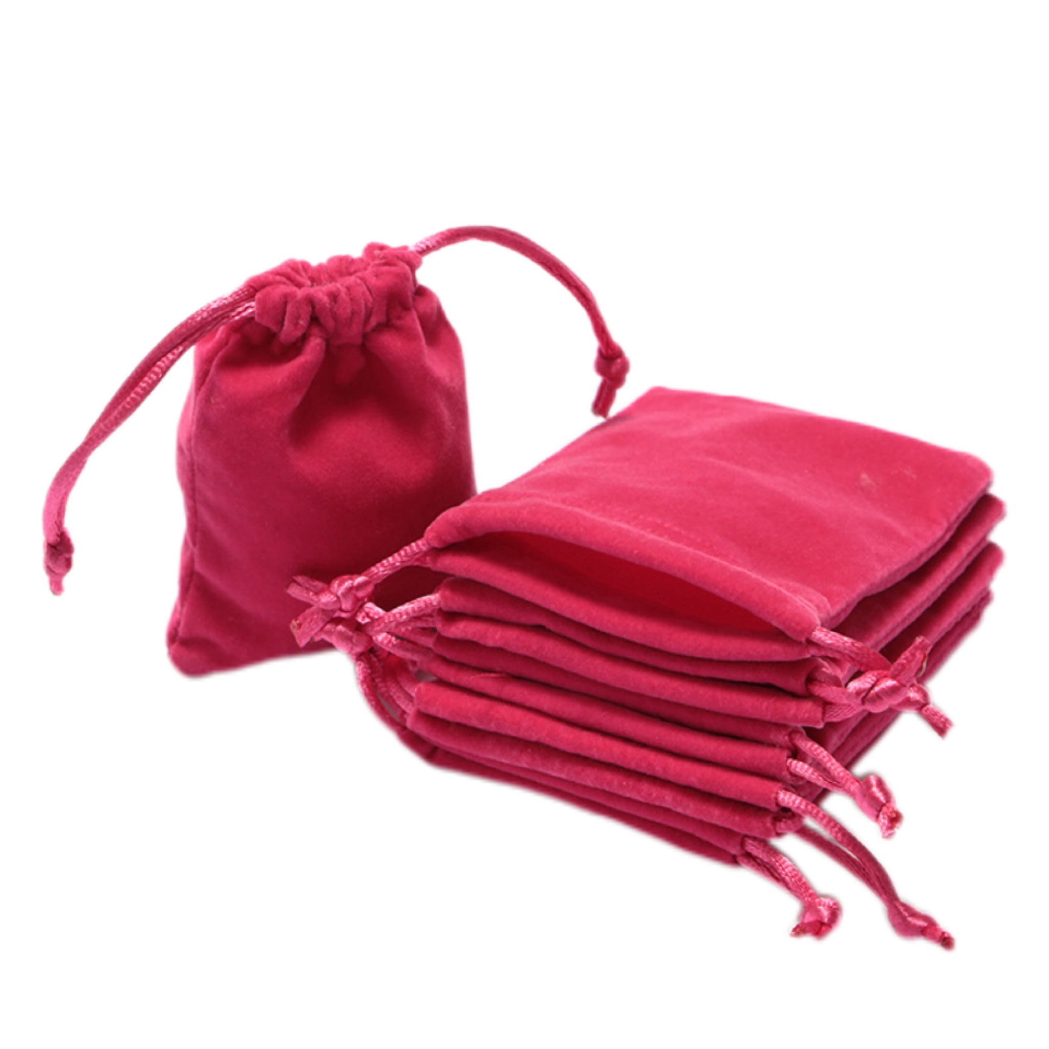 Custom Knitted Bottom Velvet Drawstring Bag
