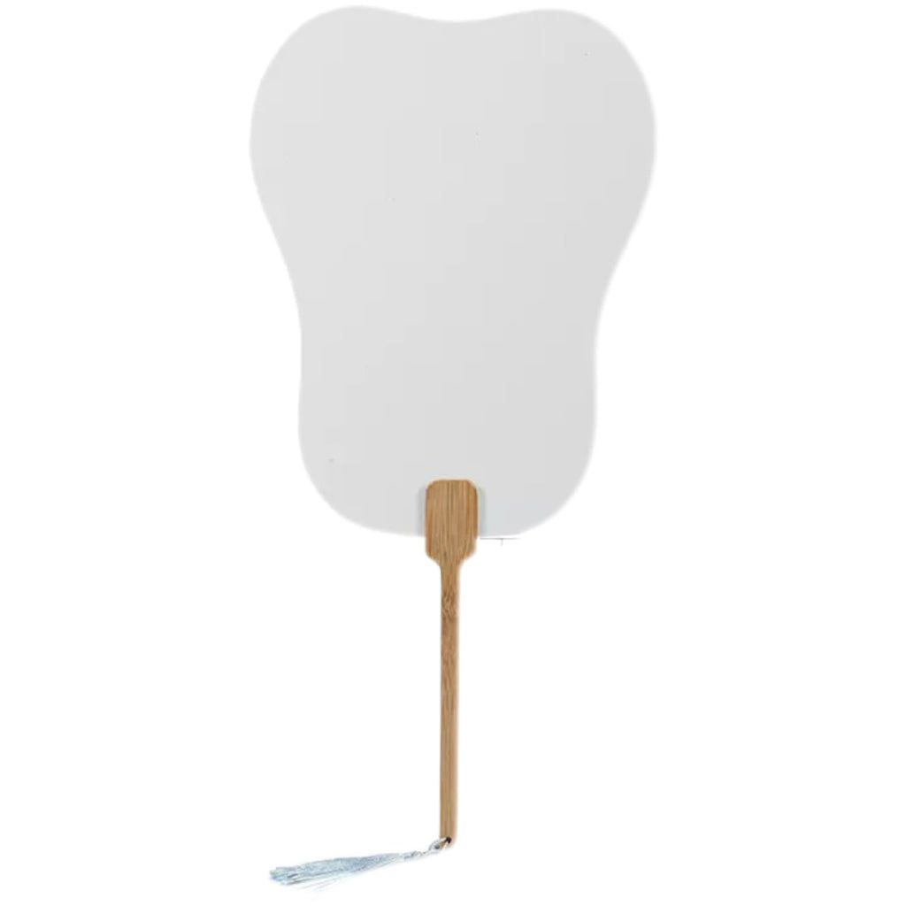 Chinese Hand Held Rice Paper Banana Fan