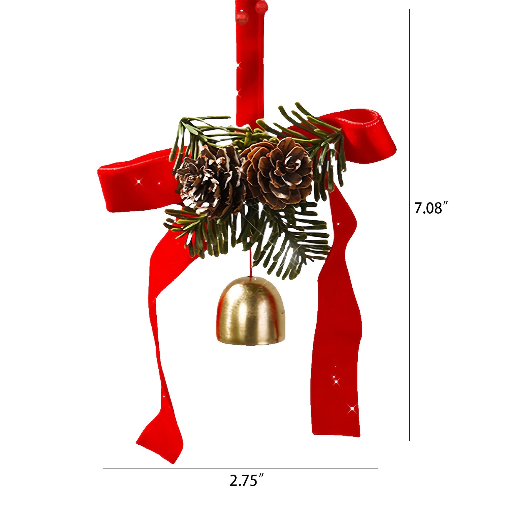 Bell Pinecone Bow Decoration