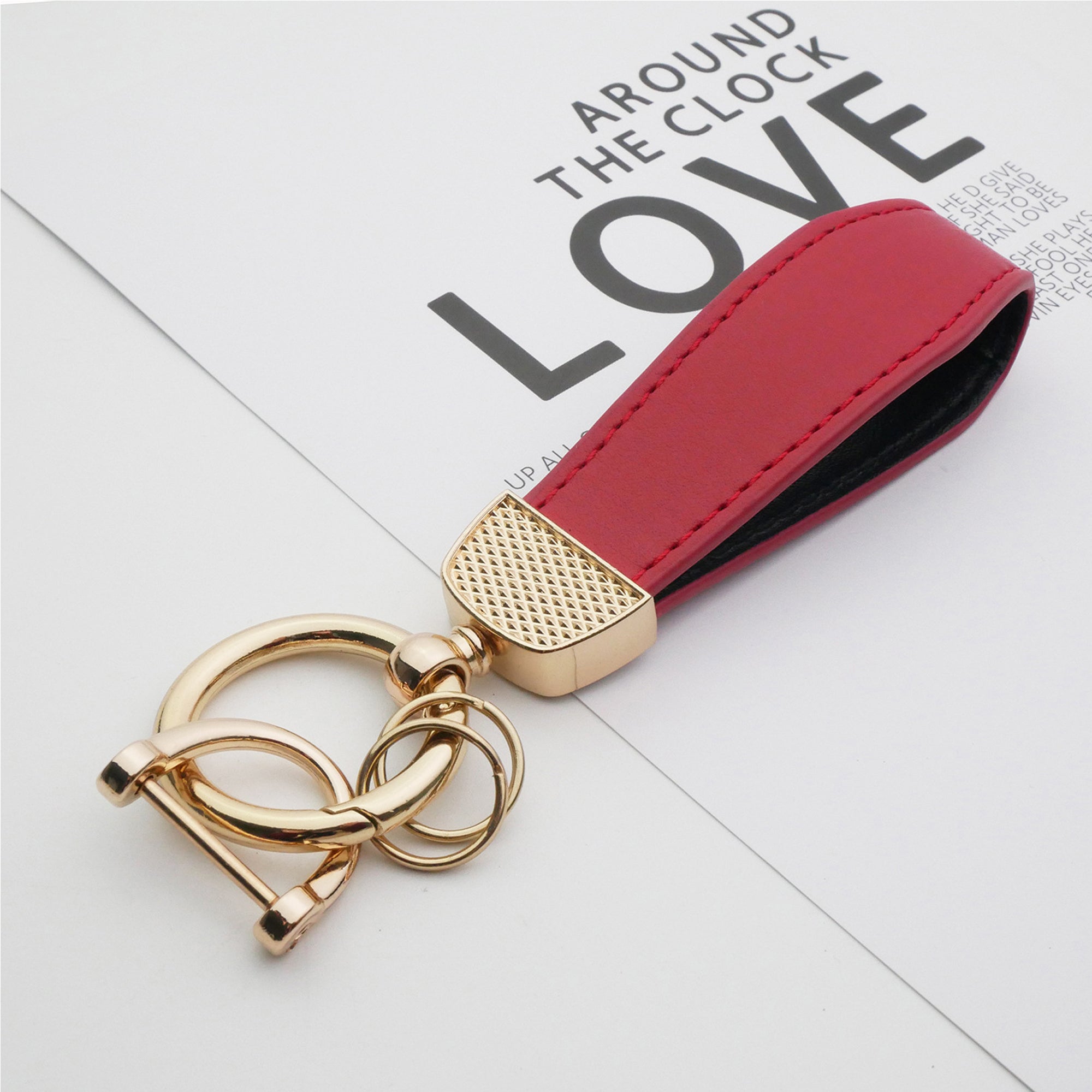 Leather Car Keychain