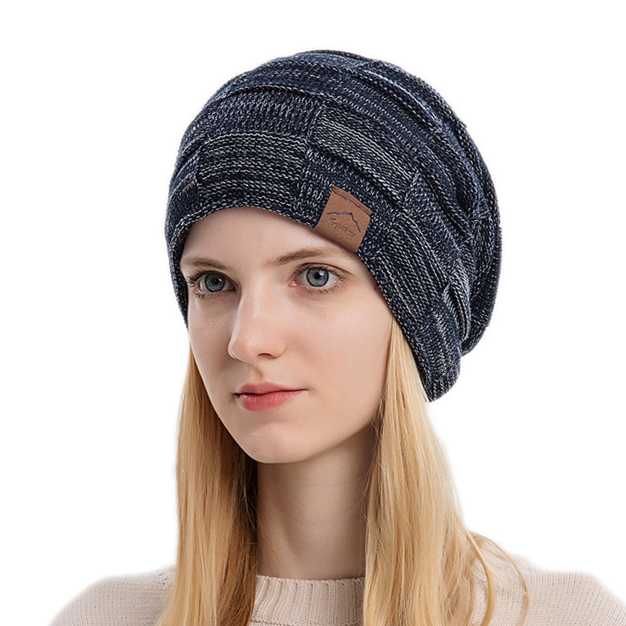 Lined Knit Warm Thick Skully Stocking Binie Hat