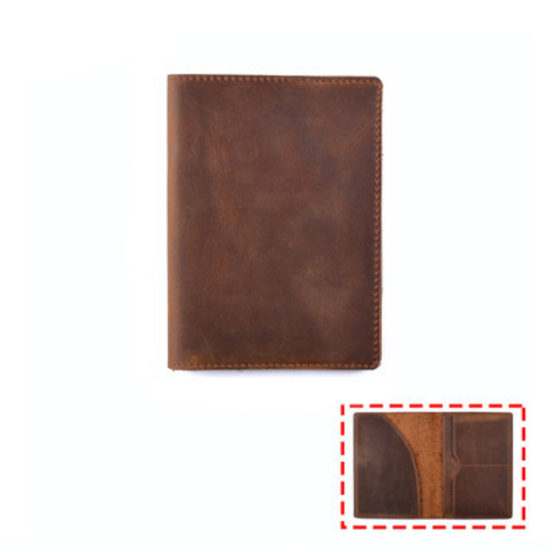 Cowhide Leather Passport Organizer Pouch