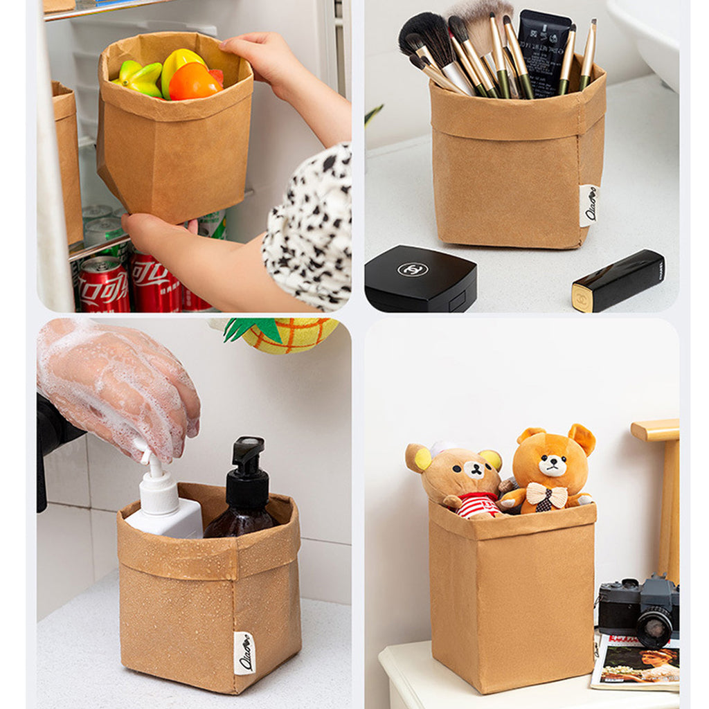 Washable Reusable Kraft Paper Grocery Bag