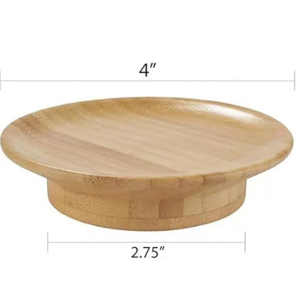 Wine Glass Lid Solid Wood Dessert Tray