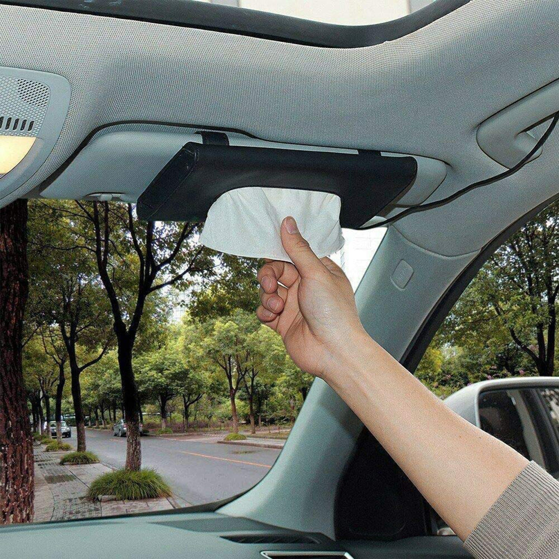 Pu Leather Backseat Car Tissue Case Holder