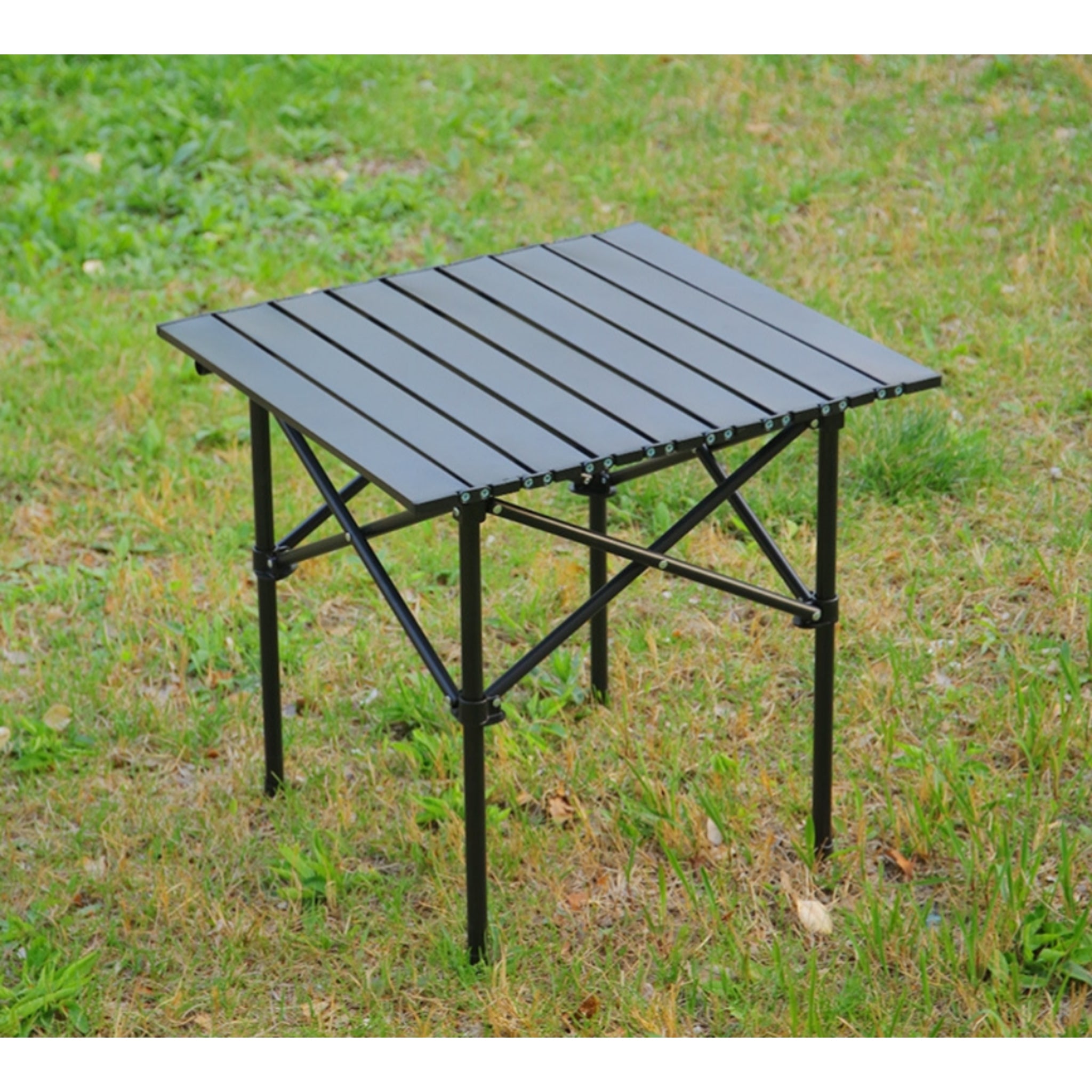 Roll Up Camping Table Lightweight Aluminum Picnic Stall