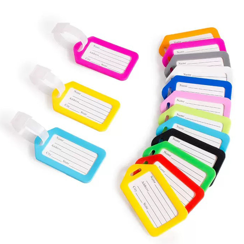Heavy Duty Hard Plastic Neon Luggage Tag