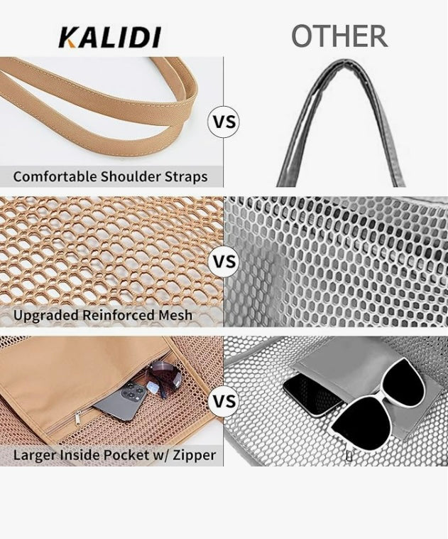 Lightweight Collapsible Mesh Beach Bag