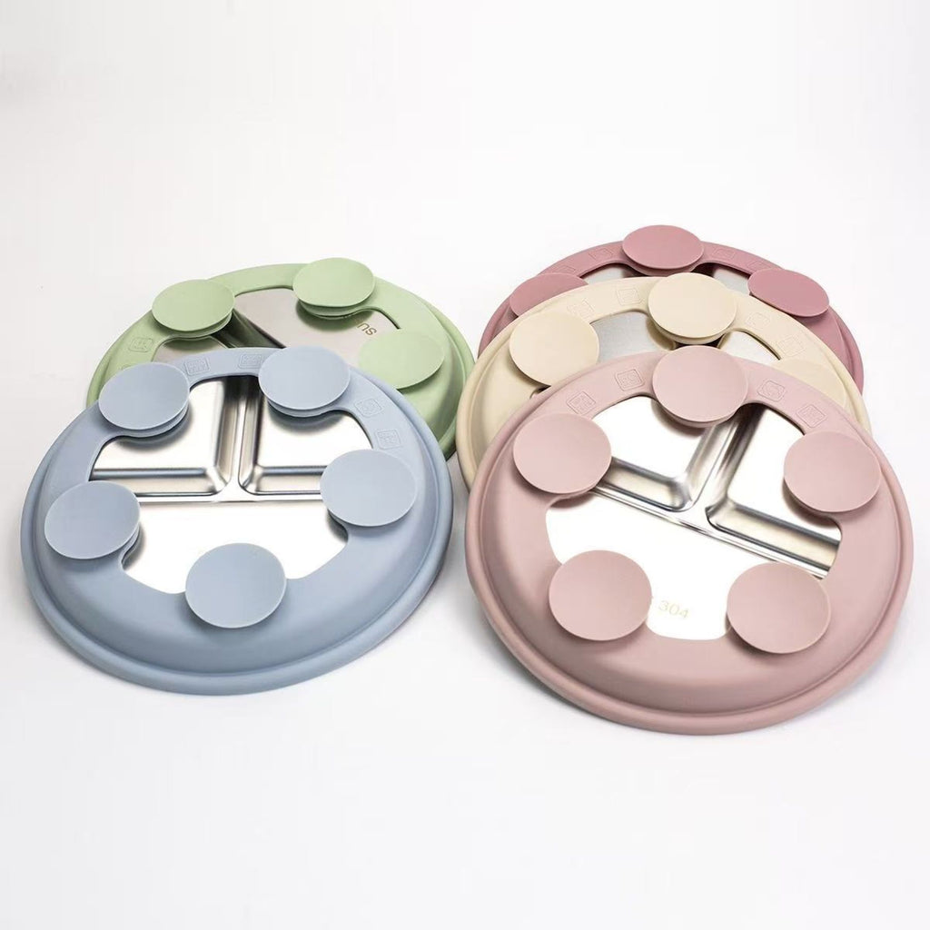 Children's Stainless Steel Baby Food Plates