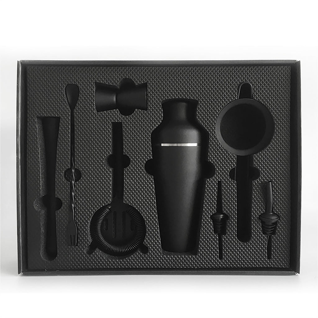 8 Piece Gift Box Mixology Bartender Kit Cocktail Shaker Set