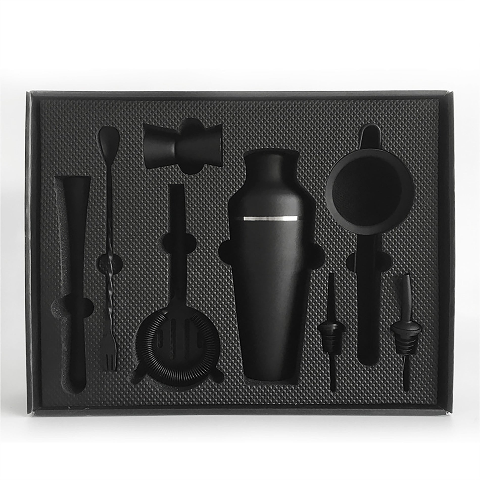 8 Piece Gift Box Mixology Bartender Kit Cocktail Shaker Set