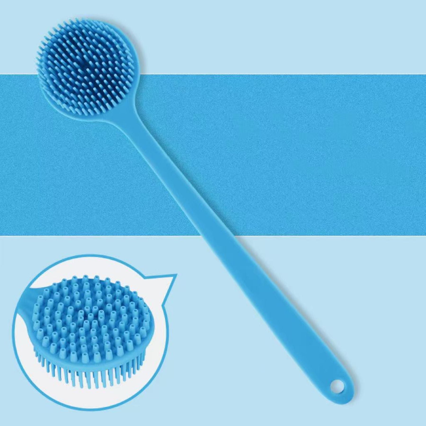 Long-Handled Silicone Shower Brush