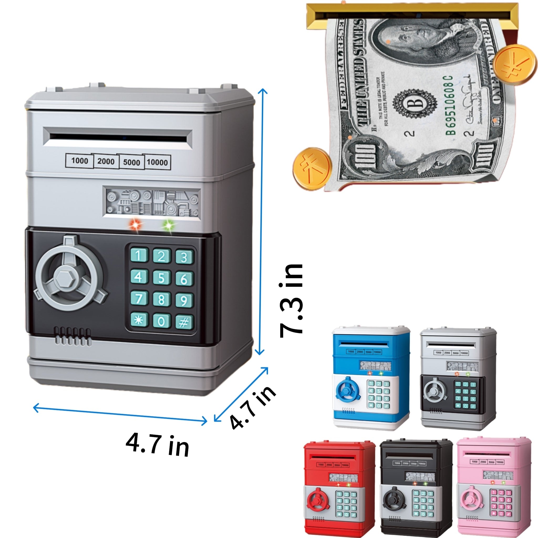 Creative Password Enabled Automatic Money Rolling Atm