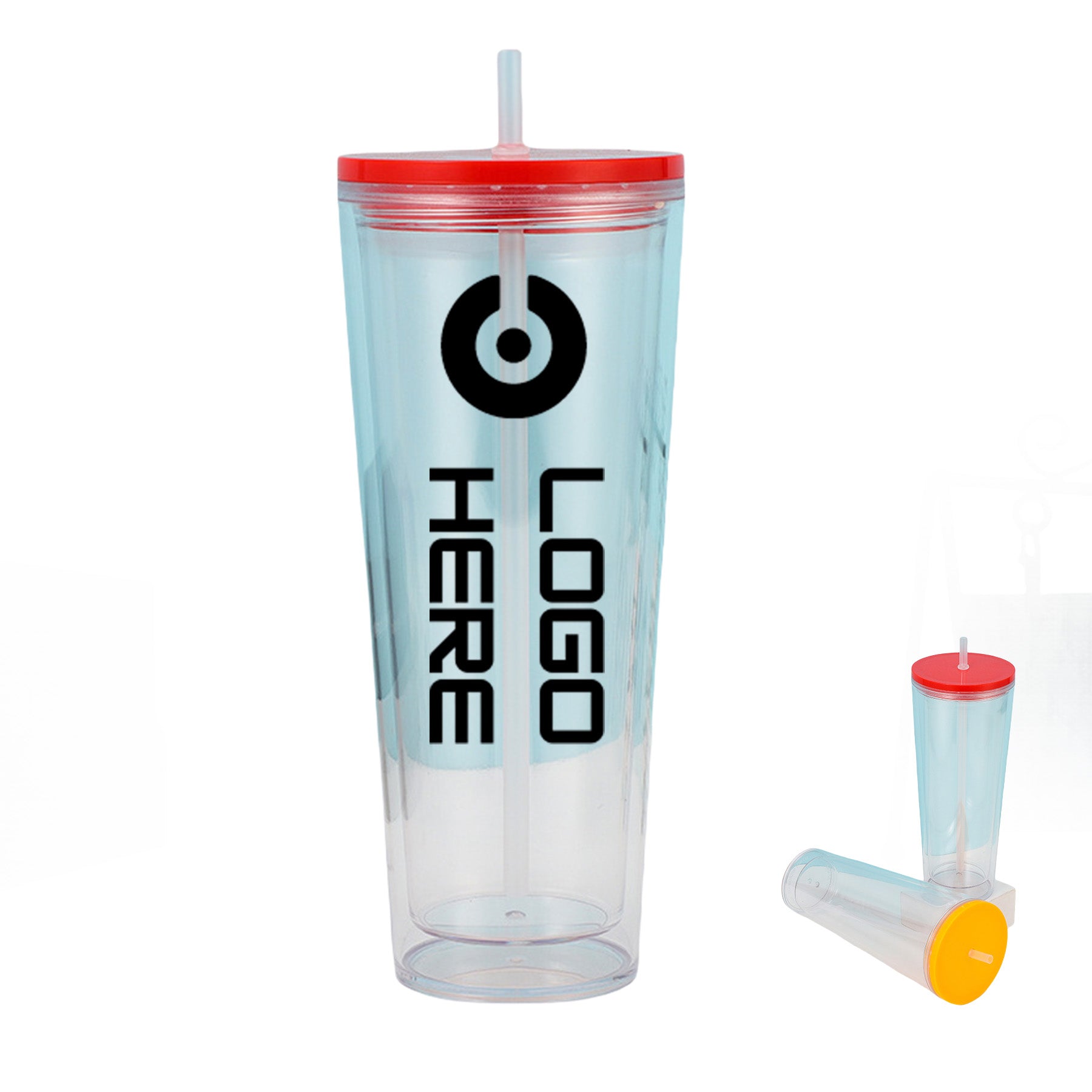 Clear Acrylic Straw Tumbler