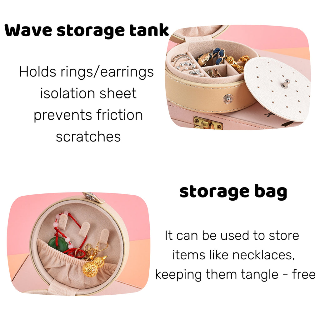 Portable Round Jewelry Box