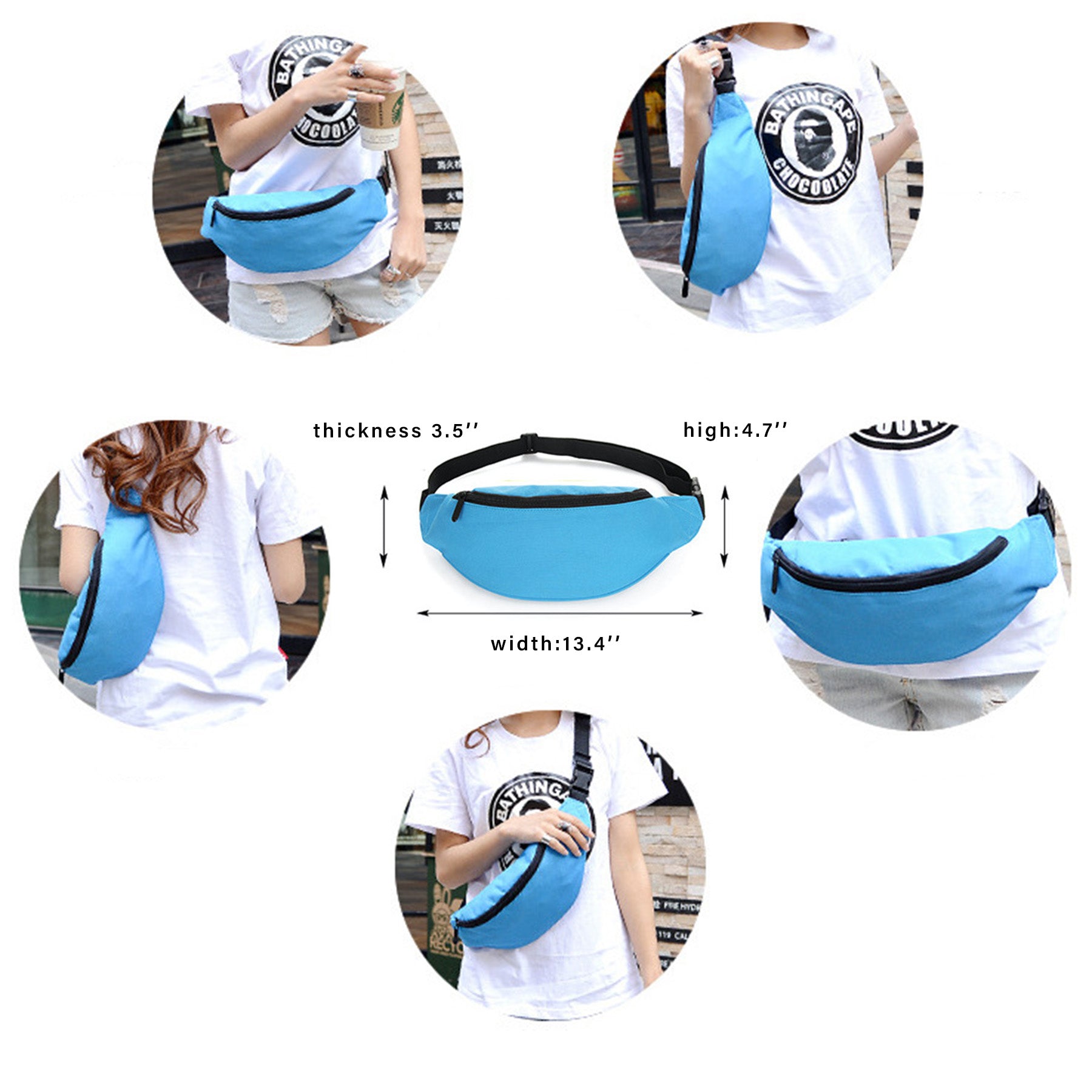 Classic Sports Fanny Pack Crossbody Bag
