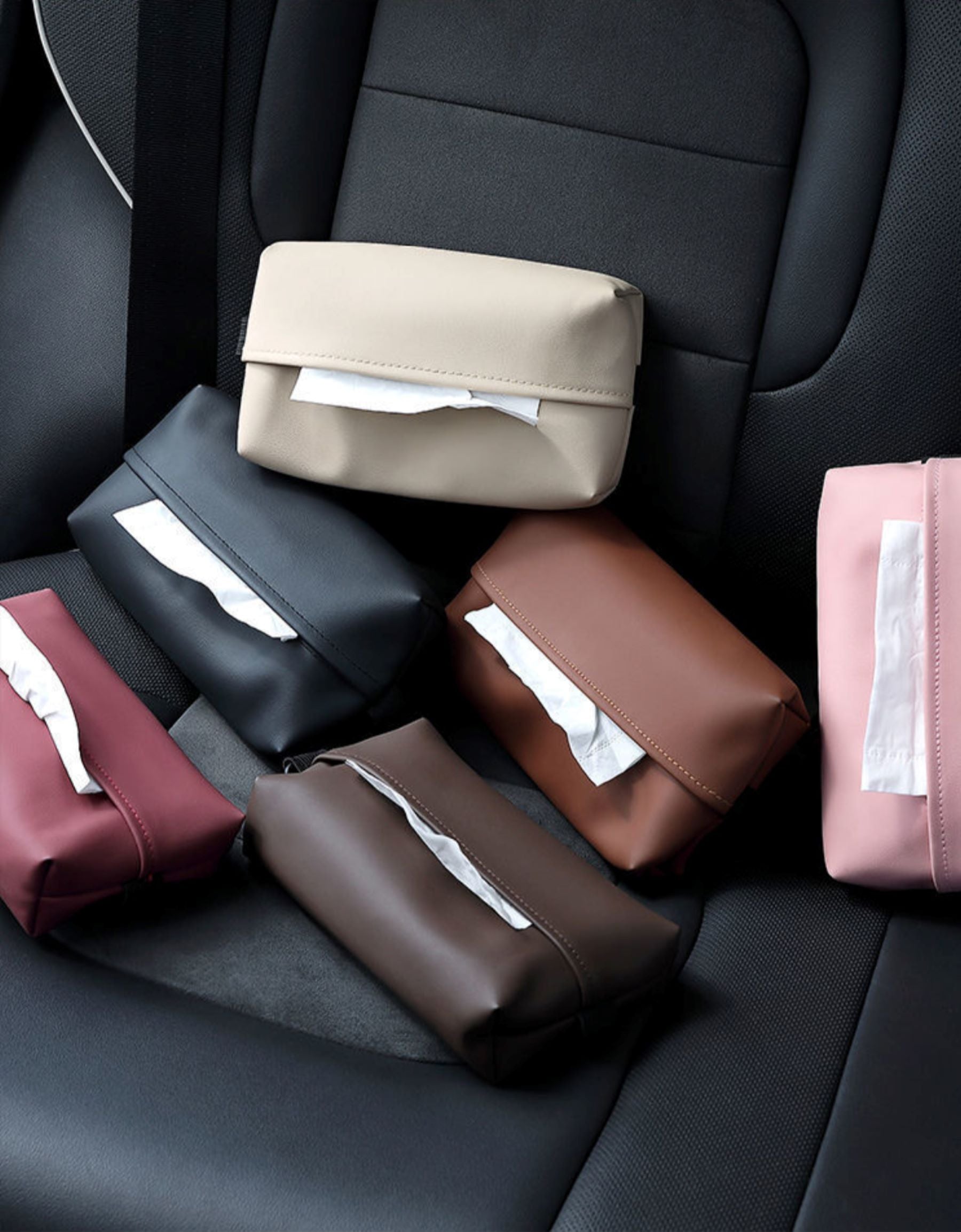 Leather Car Tissue Box