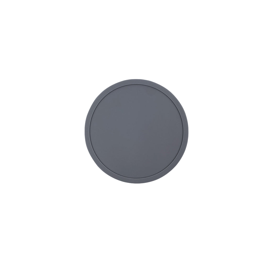 Round Silicone Coaster with Spill-Proof Ring