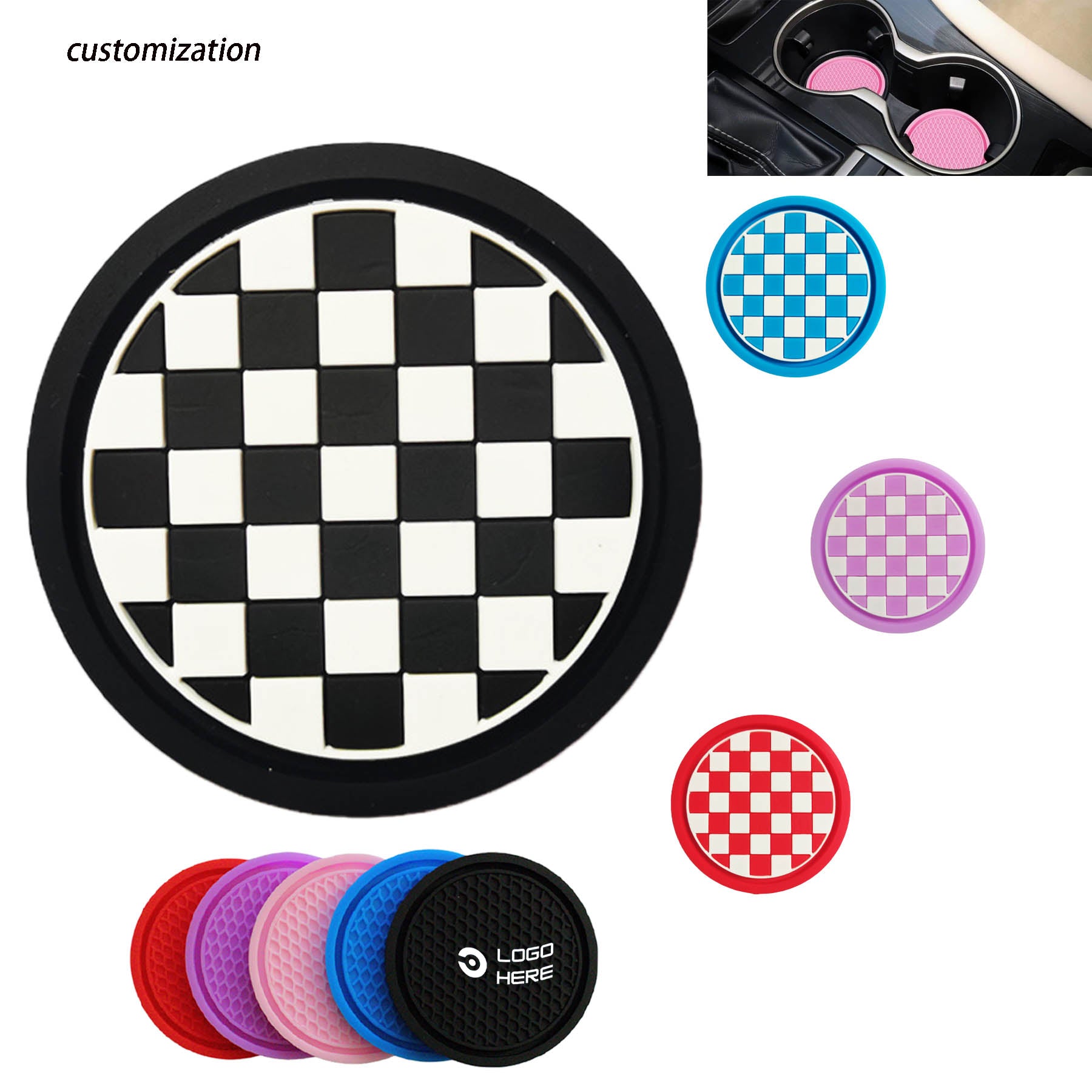 DIY Craft Blanks- 2.75-Inch Car Cup Holder Coasters for Personalized Projects