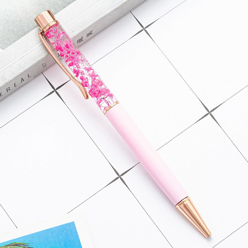 Fill The Oil With Dried Flower Ballpoint Pens