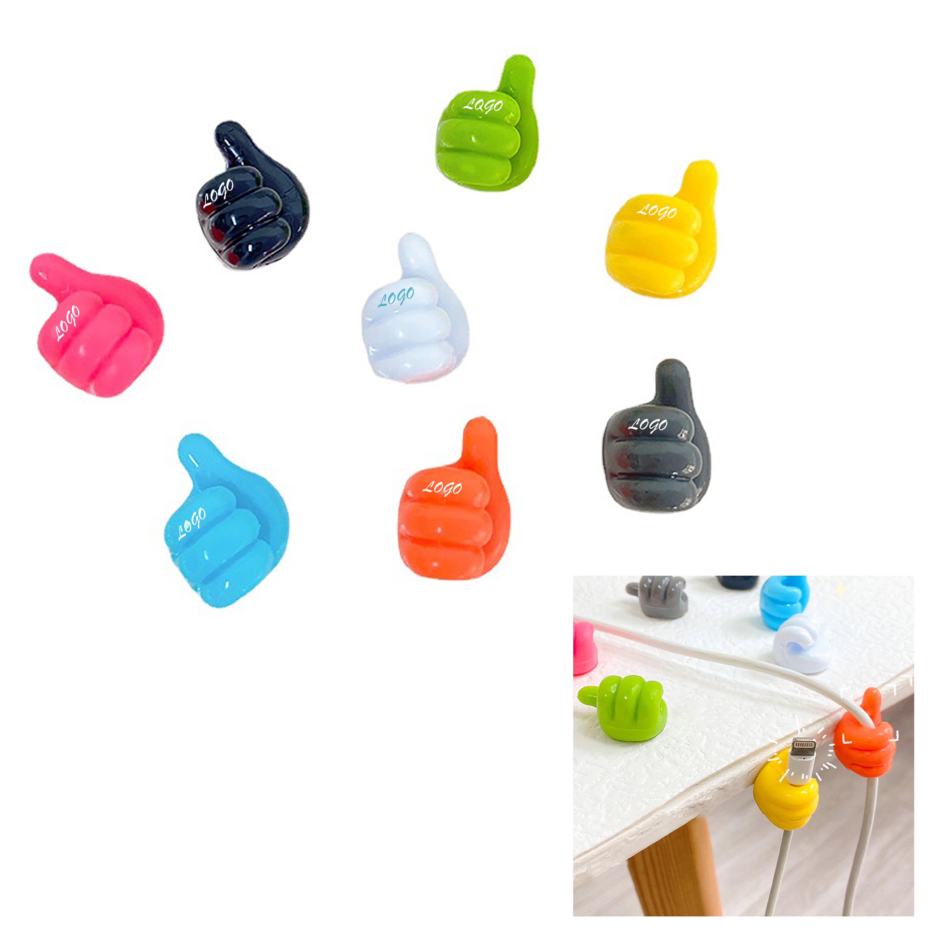 Thumbs Up Wall Hook Cable Organizer Self Adhesive