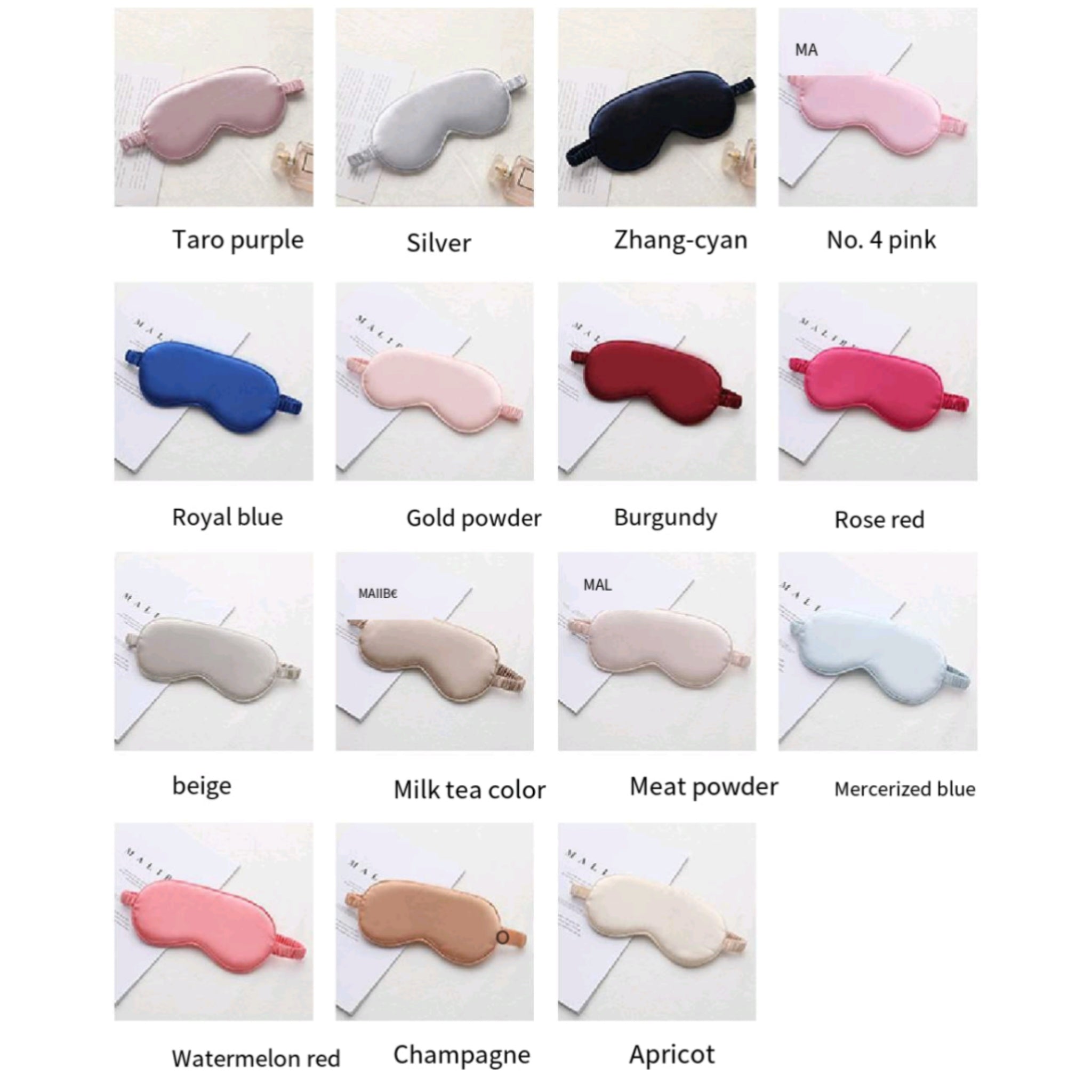 Simulated Silk Eye Mask With Elastic Band