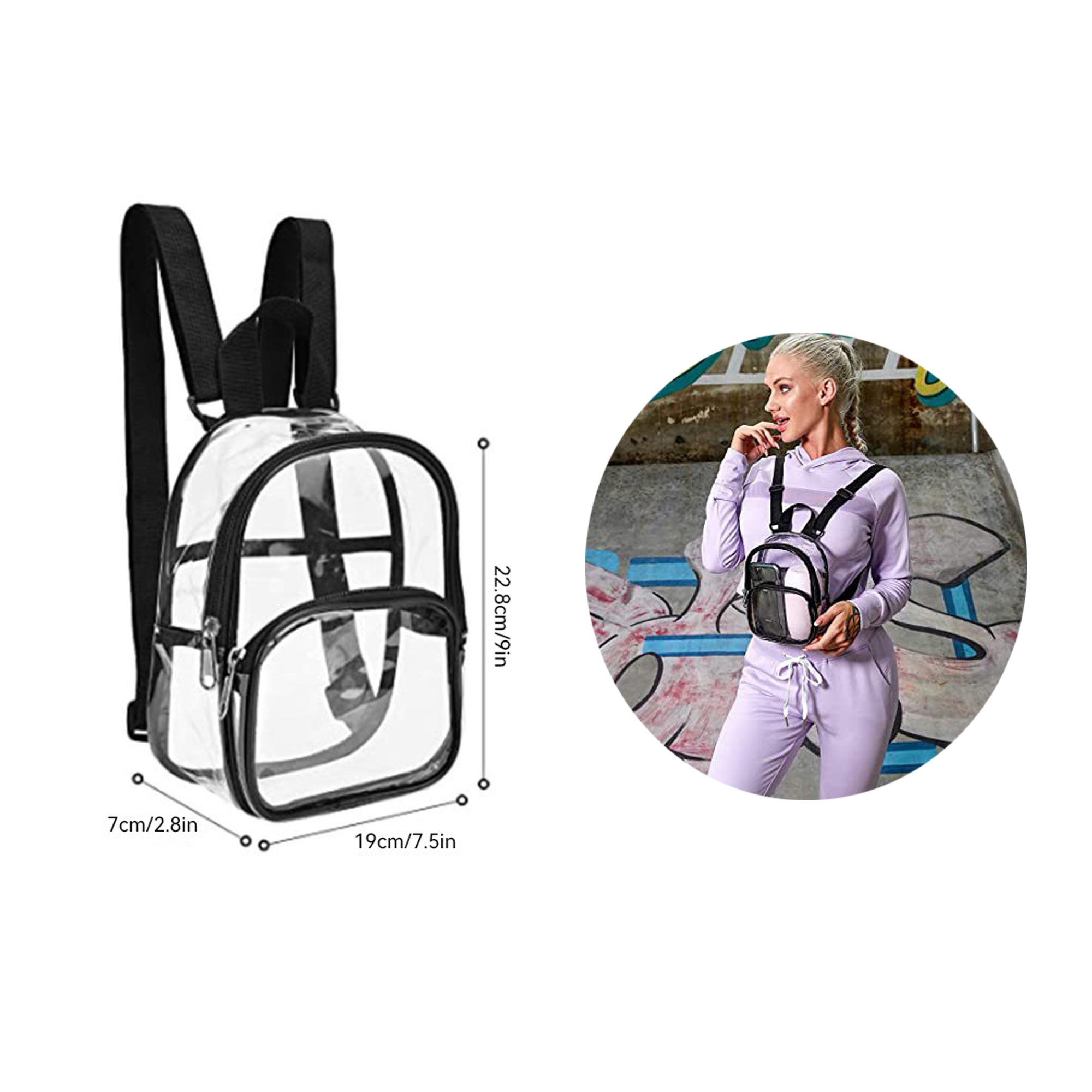 Clear PVC Mini Backpack